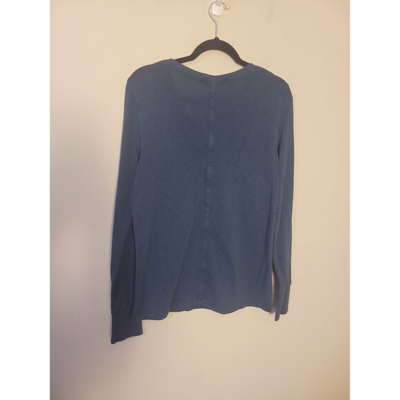 American Giant Teal Slub Cotton Long Sleeve Tee Sz M - Picture 5 of 6